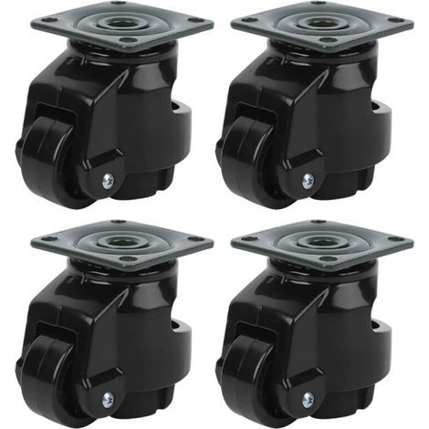 Vakuum-4 Pièces Roulette de Réglage de Niveau, Roulette D'Établi Rétractable Roulette de Nivellement Robuste Roulette Industrielle Pour Tables Mobiles (1/5)