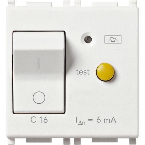VIMAR - 14411.16.6 Interruttore MTDiff. 1P+N C16 6mA bianco