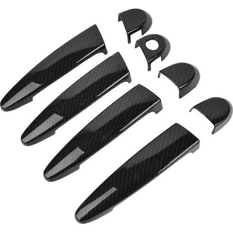 Embellecedor de cubierta de manija de puerta exterior de fibra de carbono para BMW Serie 1, 2, 3 y 4 E87, E90, E91, E92, E93, F30, X1, X3, X4, X5 y X6 (con volante a la izquierda). (1/5)