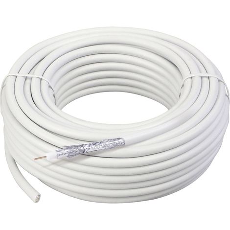 Schwaiger Koaxialkabel KOX11510 052 (115dB) weiß, 10,0m, 4-fach geschirmt, ohne F Stecker Antennen & Koaxkabel (1/2)