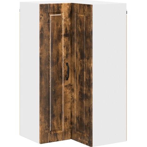 Maison Exclusive - Armario Esquinero de Pared PORTO Roble ahumado