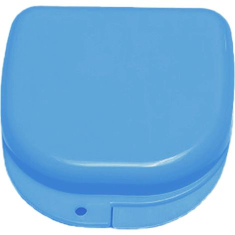 Étui orthodontique, boîte de rangement pour dents, boîte pour appareils de contention orthodontiques, boîte pour prothèses dentaires, petite boîte à dents à ouverture centrale, portable, étanche à la  (1/5)