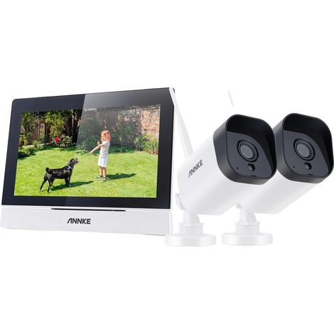 Système de vidéosurveillance sans fil, écran tactile de 7 pouces, audio bidirectionnel, 3MP 2PCS Caméra (1/2)