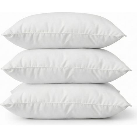 Lot de 3 oreillers Eco 60x60 cm – Confort moelleux – Tissus et fibres recyclés – Pour garnir coussins et oreillers (1/5)