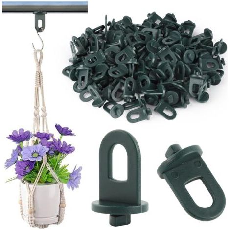 BUNTHAUS Lot de 100 Clips de Serre Œillets Stables Avec Grande Capacité de Charge Dispositifs de Suspension en Plastique Accessoires pour Rideau de Plantes (1/5)