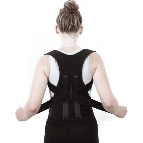 Correcteur de posture réglable, soutien dorsal et ceinture scapulaire, redresse-dos ajustable pour homme et femme, maintien du dos et des épaules, correction posturale confortable (1/4)