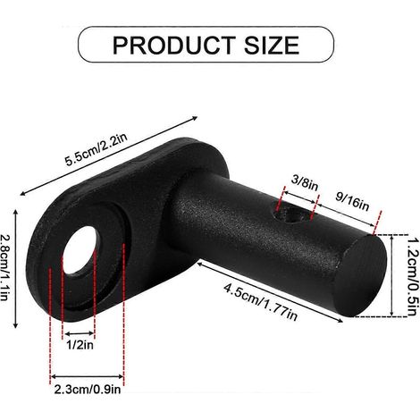 Attelage de remorque à vélo Kingsea 2" en acier avec coupleur à dégagement rapide pour remorque porte-enfants et fixation métallique pour remorque à vélo (1/5)