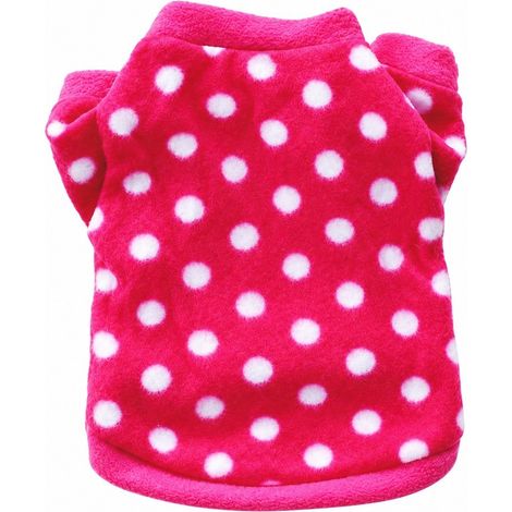 Veste polaire chaude d'hiver pour chien, sweat-shirt pour chiot, tailles XS à L, motif Teddy S-Mei Dot (1/4)