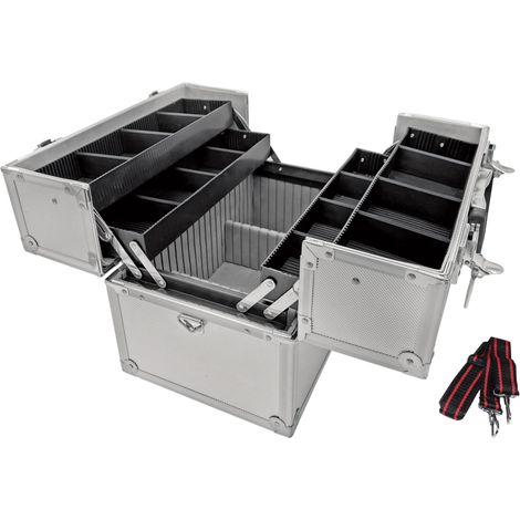 valigia portautensili estensibile valex in alluminio 5 scomparti 37x28x22 cm (1/6)