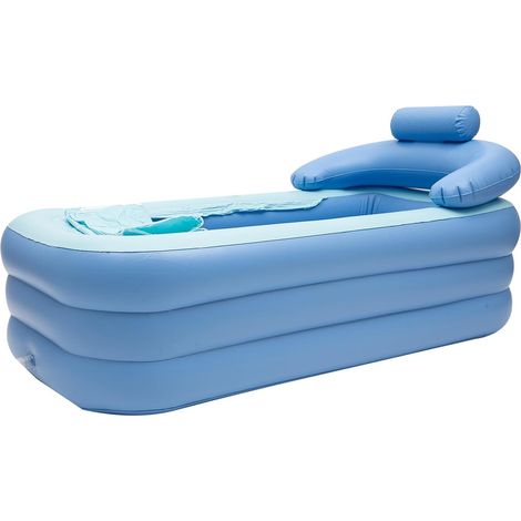 1 Baignoire gonflable adulte, PVC épais, fond massage, isolation thermique, usage intérieur extérieur
