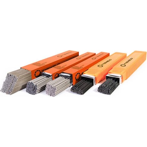 Électrode de base pour structures soumises à des charges statiques et dynamiques élevées E7018 EB150 fi 2,5 x 350 mm 5 kg (1/2)