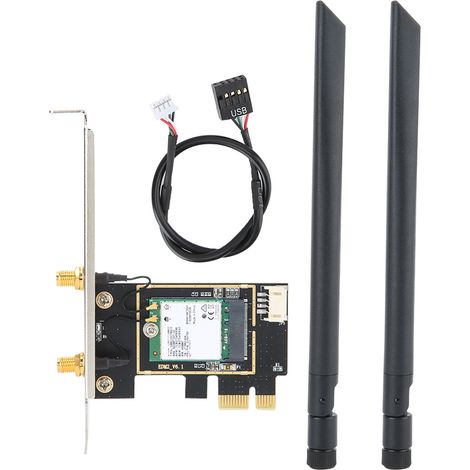 Cartes réseau sans fil PCI-E Intel 9260NGW 1730Mbps, double bande 2.4G/5G, Bluetooth 5.0, antenne 8dBi pour PC de bureau (1/5)