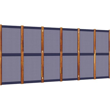 Raumteiler 6 Paneele dunkelblau 420x180 cm