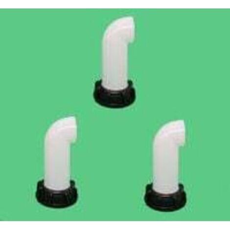 Lot de 3 Buse de RéServoir Deau Valve IBC Rallonge de Cuve, Extension Deau de Pluie Buse d'Extension Buse de Tuyau Adaptateur Universel pour Raccord Robinet Cuve IBC(sortie du fil 60 grossière (1/5)