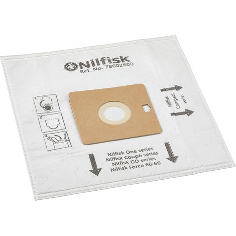 Nilfisk 78602600 Staubbeutel Go-Coupe 5 St., Weiß