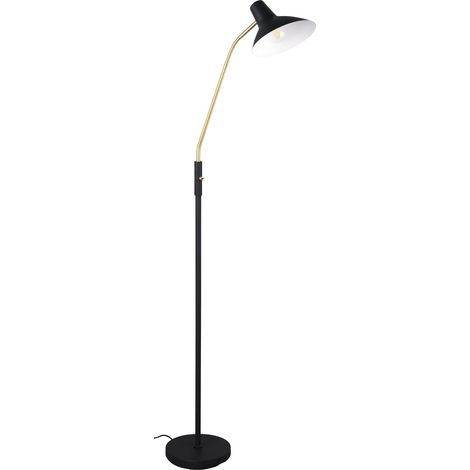 Lampadaire TRAVELLER 463400180, Métal Noir mat/laiton, excl. 1x E27 (1/5)