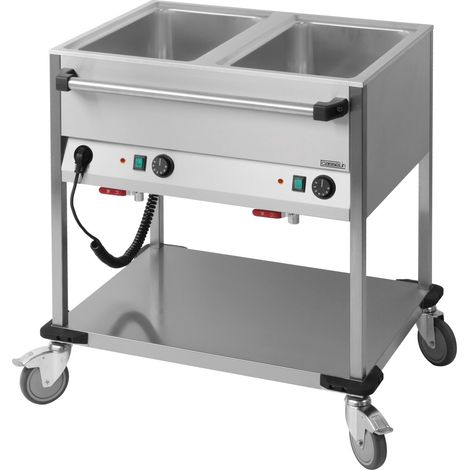 Chariot bain-marie à eau - 2x GN 1/1 - 1400W - Casselin
