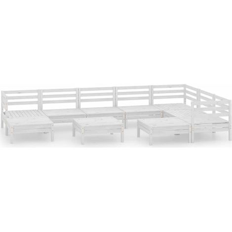 Maison Exclusive - 10-tlg. Garten-Lounge-Set Massivholz Kiefer We (1/5)