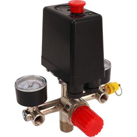 Compresseur d'air interrupteur de pression kit vanne de contrôle 3 en 1 laiton port US (1/5)