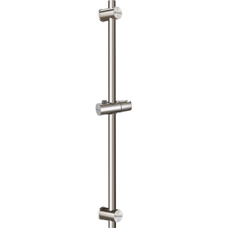 Verstellbare Duschstange, 80 cm, Edelstahl 304, mit höhen- und winkelverstellbarer Duschkopfhalterung, gebürsteter Stahl, Gesamthöhe 800 mm (1/5)