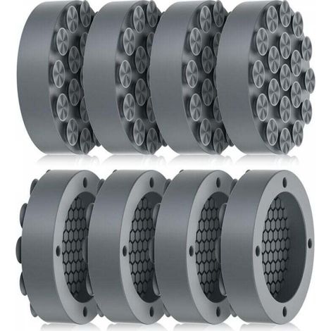 Coussinets anti-vibrations gris pour machine à laver avec ventouse à forte adsorption 8 pièces Pieds vibrants pour sèche-linge Coussin de pieds en caoutchouc pour machine à laver (1/5)