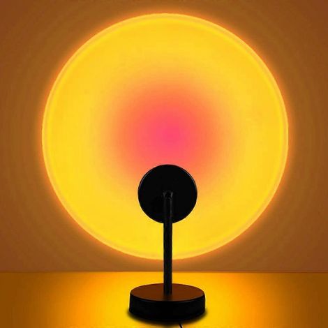 Lampe coucher de soleil, projecteur de lumière solaire LED, veilleuse à projection, rotation à 180 degrés, lumière romantique (1/5)