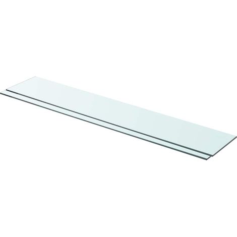 Mensole in Vetro Trasparente 2 pz 90x15 cm vidaXL