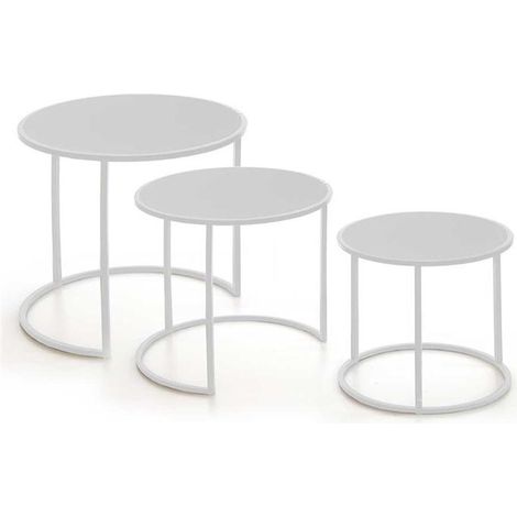 Set 3 tavolini tondi Ø55/45/35 cm (1/2)