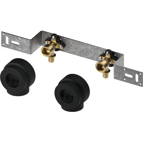 TECE TECEflex Montageeinheit 153 mit Wandscheiben, Dimension 20 x Rp 1/2, Si-Bronze mit Schalldämmboxen speziell für die Verwendung der Seal System Dichthülse, 720568
