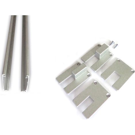 Kit de boîtier de mâchoire en verre pour Essential L=1200Mm argent (1/2)
