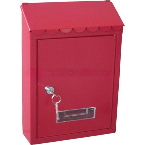 Boîte aux lettres murale verrouillable en fer pour portail extérieur et décoration de maison (1/4)