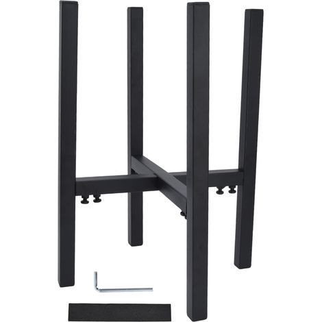 Pied de pot moderne réglable en métal, support haut pour plantes intérieur/extérieur, largeur ajustable 2337cm (1/5)