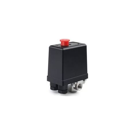 Regulador de presión de aire de 220 V, válvula de compresor de aire de 4 orificios, interruptor de compresor de aire para reducción rápida de presión. (1/5)