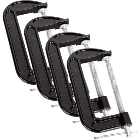 4 Pack G Clamp, Heavy Duty for Woodworking, Welding and Auto Repair, 6 Inch Jaw Opening (1/5)