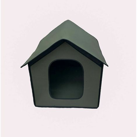 Niche pour Chien Exterieur Maison pour Chat Étanche Cabane Chat Exterieur Hiver pour Animaux de Compagnie Abri Ecologiques Pliable pour Chat/Lapin/Petit Chien(vert) (1/4)