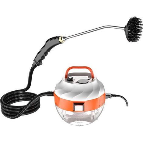 Limpiador a vapor de 2500 W, portátil, con 6 velocidades ajustables, alta presión, ideal para limpiar casas, interiores de automóviles y juntas de azulejos. (1/5)