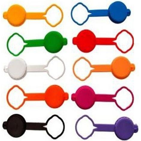 TrAdE Shop Traesio - Set 40 Tappi Tappo Con Collarino Per Alimenti Bottiglie Vino Acqua In Plastica -