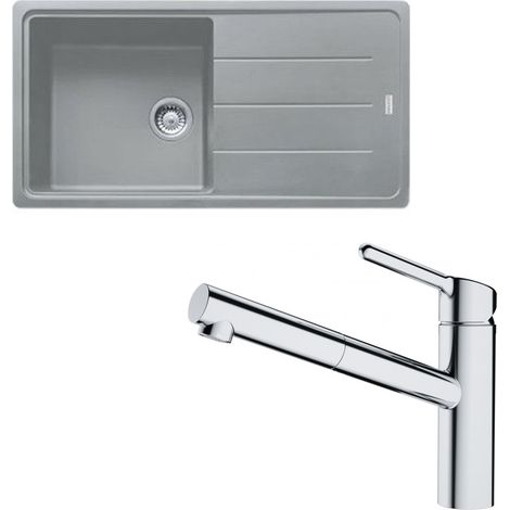 Pack évier XL Antea Fragranit stone 970 x 500 x 200 mm + mitigeur Orbit douchette - Franke (1/5)