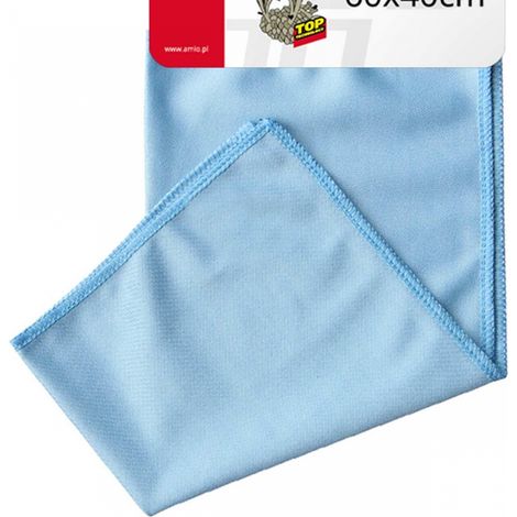 Chiffon en microfibre sans traces pour le nettoyage des vitres et des miroirs 40x60 cm amio-01749