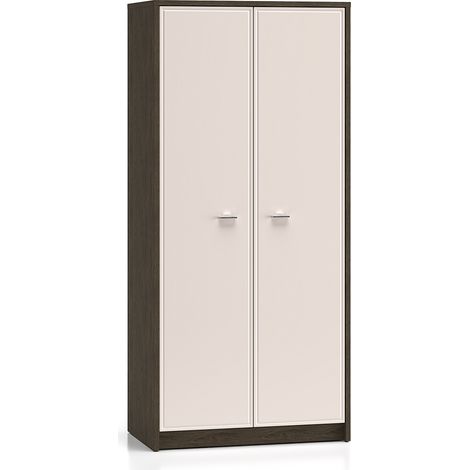 Armadio 2 ante Kaius cashmere e marrone scuro 194,7cm