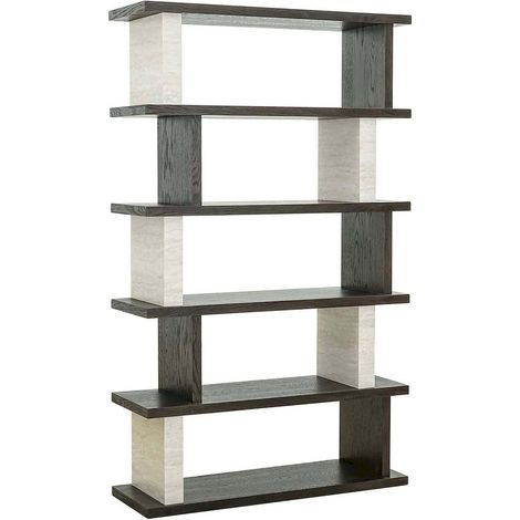 Armoire murale élégante en bois - Bois foncé et clair (1/5)