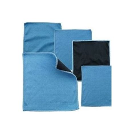 Lot de 5 chiffons microfibre bleu 38x38 cm – Lavables jusqu'à 300 fois à 90°C – Nettoyage sans traces – Pour surfaces sèches et humides – Irontek (1/4)