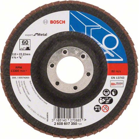 Bosch Accessories 2608607350 X551 Fächerschleifscheibe Durchmesser 115 mm Bohrungs-Ø 22.33 mm Körnun (1/5)