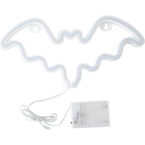 Soavoa Néon Chauve-Souris Bleu Halloween Décoration Murale Intérieure Lumière LED Festive Pour Fête Maison 1 Pièce (1/4)