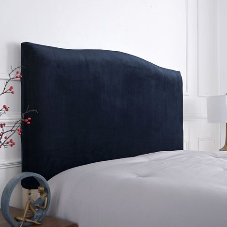 Housse De Tête De Lit - Élastique - 150 Cm - Pour Têtes De Lit 140 À 170 Cm - Bleu Marine - 1 Pièce (1/5)