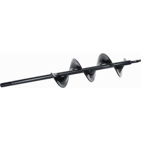 Werka Pro – Mèche pour tarière Ø 60 mm – Longueur 250 mm – Acier peint pour terre dure – Tête de perçage tranchante pour performance optimale