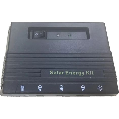 CHALET & JARDIN Station d’énergie solaire portable -SES-M - avec 3 ampoules et chargeur USB (1/3)