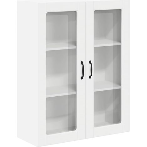 Maison Exclusive - Mobile in vetro da parete LUCCA Bianco 80 x 31 x 100 cm (1/5)