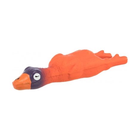 JUGUETE PARA PERRO DE LÁTEX CON FORMA DE GANSO, CON SONIDO, SUAVE Y CON FORMA DE MEJILLA, 14 CM. (1/2)
