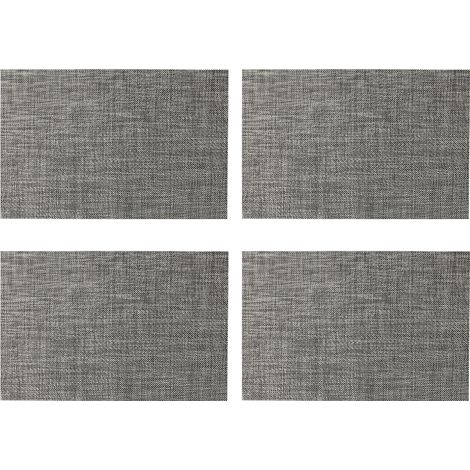 Tapis De Table Tissé Antidérapant Résistant Chaleur Et Taches Pour Cuisine Salle À Manger Extérieur Lot De 4 (1/5)